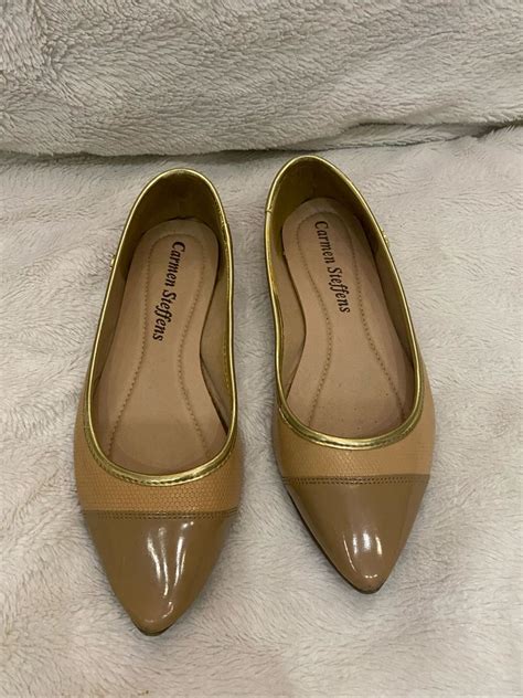 Sapatilha Carmen Steffens Nude Dourada Sapatilha Feminina Carmen Steffens Usado Enjoei