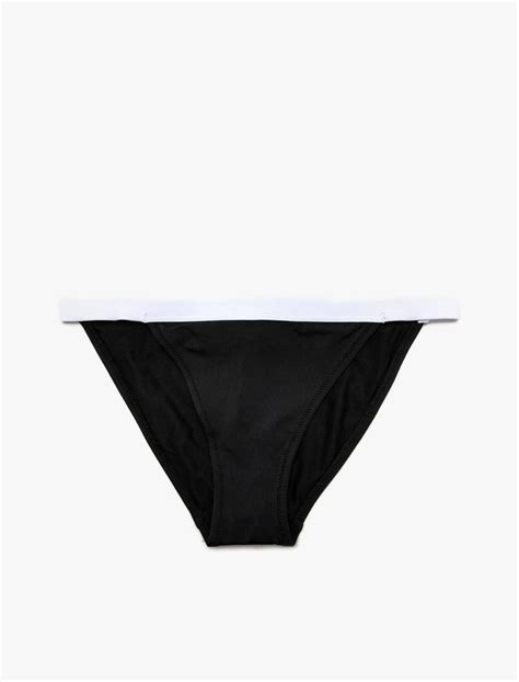 Siyah Kadın Normal Bel Bikini Altı 9YAK88759BM Koton