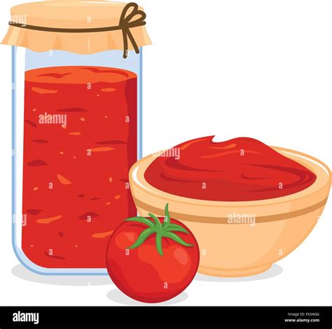 Homemade Tomato Sauce Stock Vector Image Art Alamy