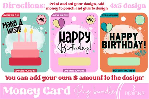 Printable Birthday Card, Money Card - art.miraikun.sbs