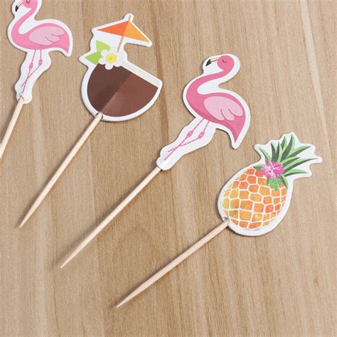 St Cke Hawaii Cake Topper Flamingo Ananas Kuchen Obst Picks Dessert