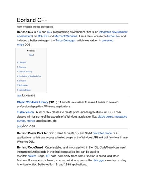 Borland C++ IDE for C/C++ Programming | PDF | Computer Programming ...