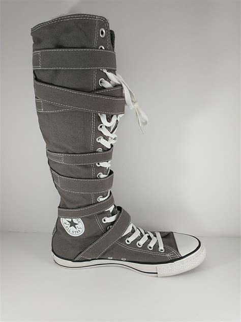 CONVERSE Knee High Buckle Chuck Taylor XX-HI Men’s 8 Women’s 10 Gray