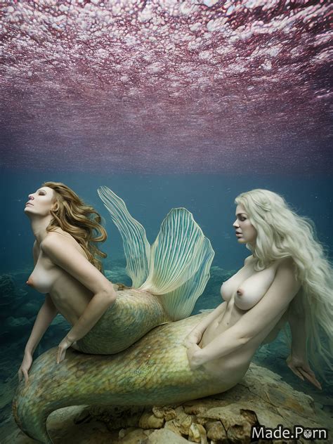 Porn Image Of Full Shot Topless Underwater Mermaid Fantasy Small Tits Woman Created By AI