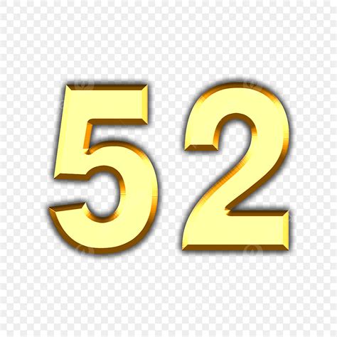 52 번 황금 일러스트 글꼴, 쉰두, 폰트, 골든 PNG 일러스트 및 PSD 이미지 무료 다운로드 - Pngtree