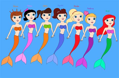 Ariel And Her Older Sisters By Robsondoodle On Deviantart