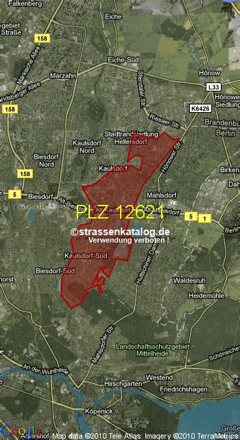 Postleitzahlgebiet 12621 - PLZ