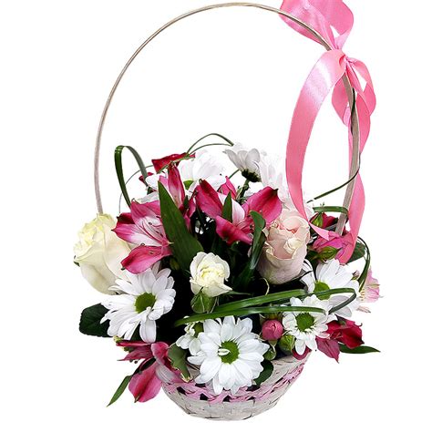 Корзина цветов с доставкой бесплатной в Барановичах - ArsFlora.by