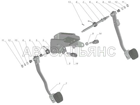 2310-1602408 Кронштейн с педалями ГАЗель-Бизнес 2705-393 (Чертеж № 25 ...