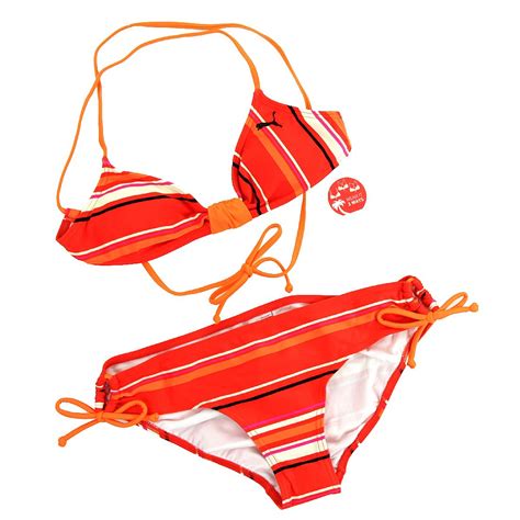 Puma Triangle Bikini Stripy Damen Bikini Streifen