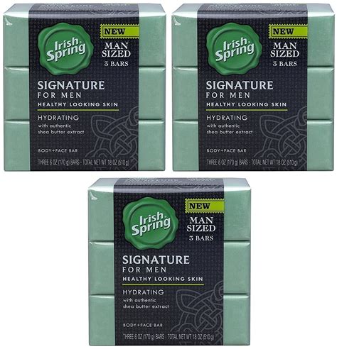 Irish Spring Signature For Men Hydrating Bar Soap Oz Pack Total