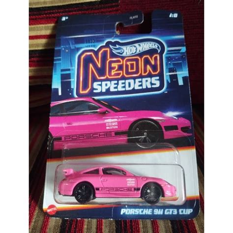 Hot Wheels Porsche 911 GT3 CUP Neon Speeders Shopee Singapore