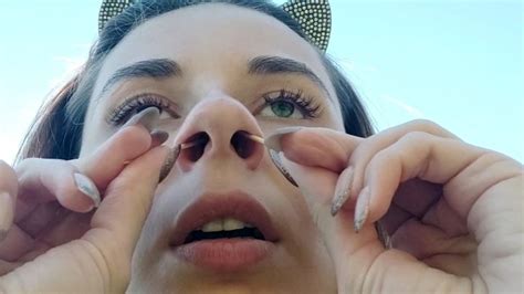 Girl Sneezes Looking At The Sky With Two Toothpicks In Her Nostrils Custom Video Sex Beauty