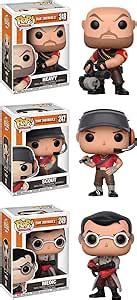 Funko POP! Team Fortress 2: Heavy + Scout + Medic - Video Game Vinyl ...