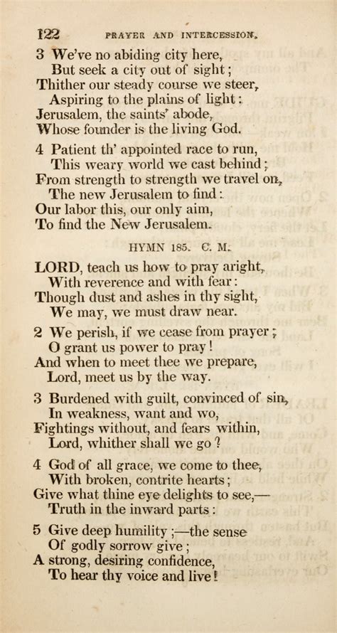 A Collection Of Hymns For The Use Of The Wesleyan Methodist Connection Of America 185 Lord