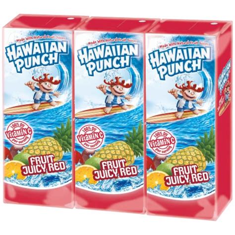 Hawaiian Punch Fruit Juicy Red Juice Boxes 3 Ct 6 75 Fl Oz Kroger