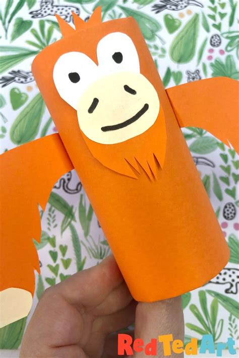 Easy Toilet Paper Roll Orangutan - Red Ted Art - Kids Crafts for Kids | Orangután, Manualidades ...