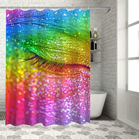 Obrewy Shower Curtain Set Lgbt Gay Pride Modern Abstract Rainbow