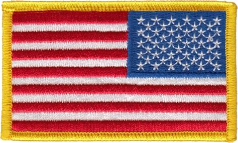 Reverse American Flag Embroidered Patch