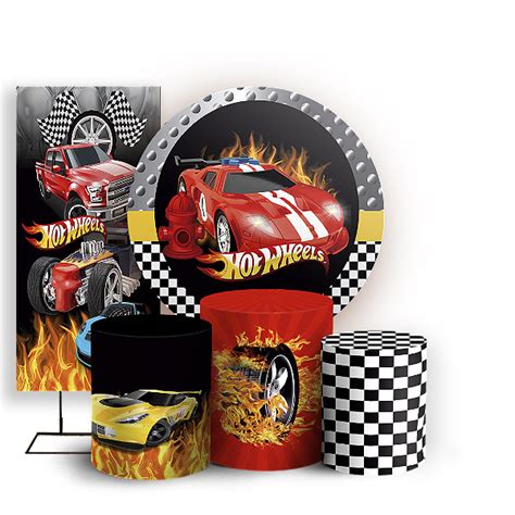 Kit Redondo Trio E Faixa Hot Wheels Sublimado D Sublistamps