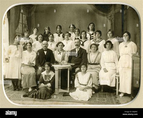 education, school, girl's class, group picture, Baja, Southern Hungary