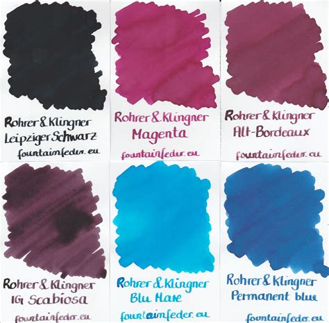 Rohrer Klingner Blue Permanent Ink Sample Ml