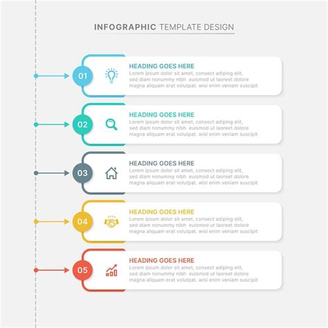 Premium Vector Simple Business Infographic Design Template With 5 Points