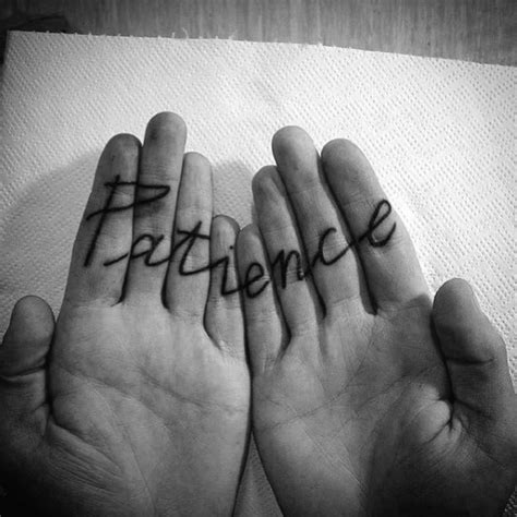 30 Patience Tattoo Designs For Men - Word Ink Ideas