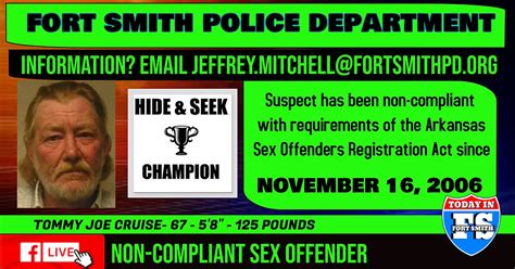 Fort Smith Non Compliant Sex Offender Tommy Joe Cruise