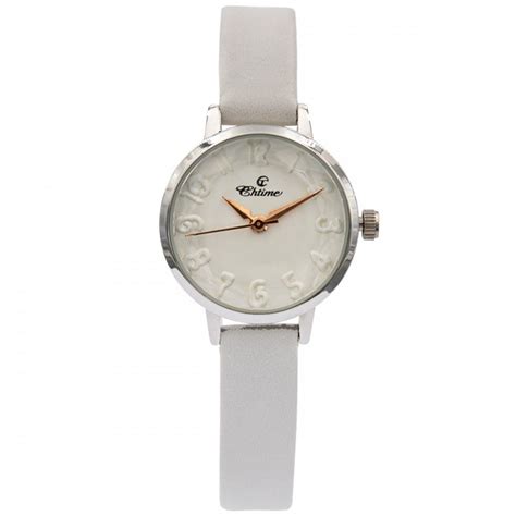 Montre Femme CHTIME Bracelet Cuir Blanc MATY