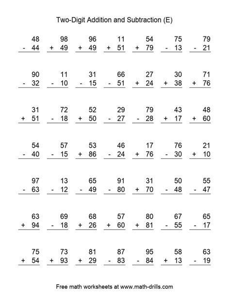 Addition And Subtraction For Seniors Worksheets Pdf Download