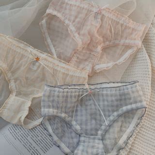 Single Park Set Of Gingham Bikini Panties Yesstyle