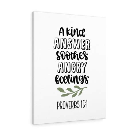 Scripture Walls Kind Answer Proverbs 15 1 Bible Verse Canvas Christian