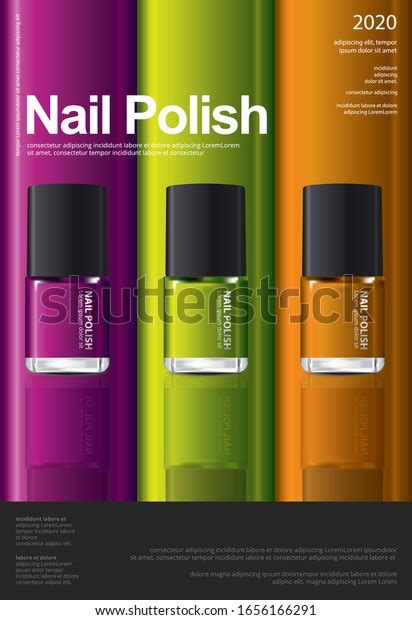 Nail Polish Poster Design Template Vector Stock Vector Royalty Free