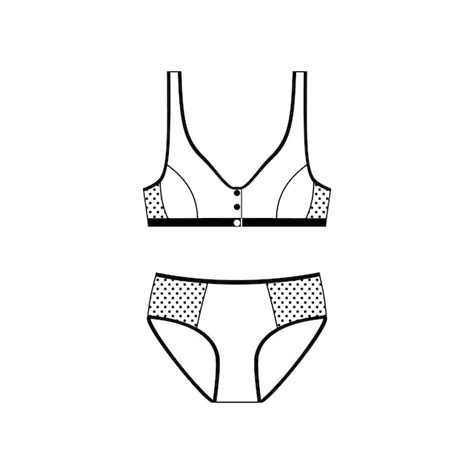 Ícone de vetor de lingerie isolado no fundo branco Vetor Premium