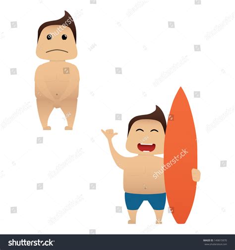 Embarrassed Naked Man Stock Illustrations Images Vectors