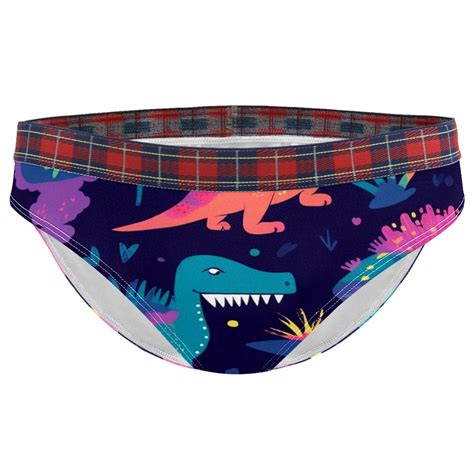 Brief Underwear Bikini Panties For Women Bikini Underwear Xl Colorful Cartoon Dinosaurs