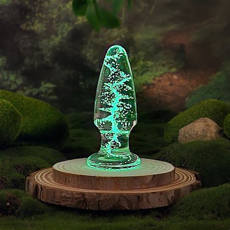 Glow In The Dark Glass Slim Anal Butt Plug Beginner Anal Play Sex Toys For Men Women Couples Etsy