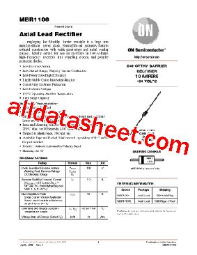 BR1100 Datasheet(PDF) - ON Semiconductor