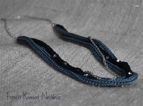 french knitted necklace   fall necklace craftaliciousme
