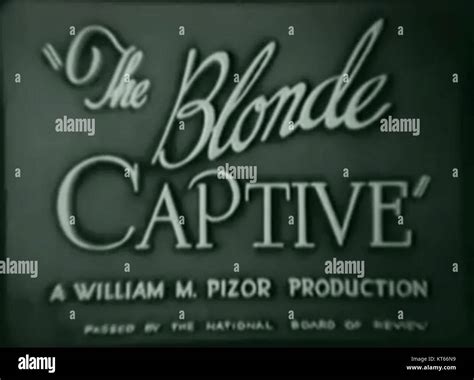The Blonde Captive 1931 Title Stock Photo Alamy