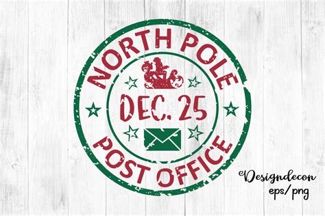 North Pole Post Office Santa Stamp Graphic By Designdecon · Creative