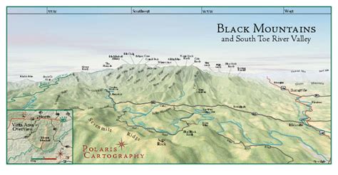 black mountains panorama map burnsville north carolina mappery