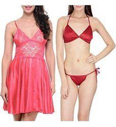 Nighties Short Length Klamotten Satin Women Sexy Nightwear And Bikini Set Combo At Best Price In