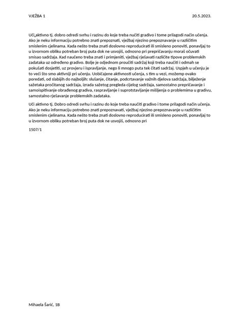 Priprema Za Test 1 Pdf