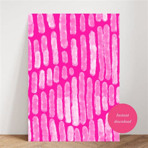 Hot Pink Wall Art Set Of 3 Prints Set Of 3 Pink Prints Over Etsy