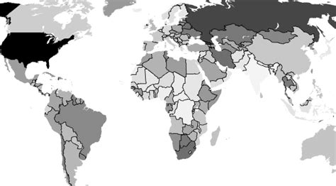 La répartition du taux d incarcération par 1000 adultes dans le monde