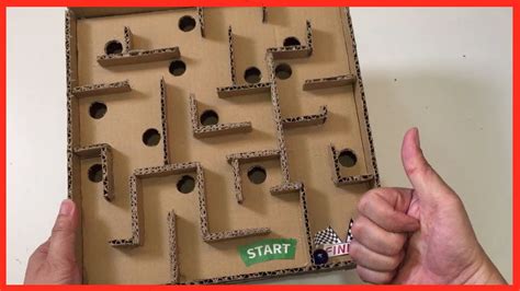 DIY Cardboard Marble maze game - YouTube