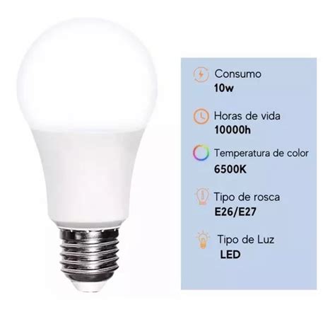 Foco Led 12w Luz Blanca Ahorrador Gran Iluminación Casa E27 Meses