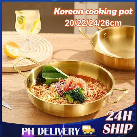 Korean Ramen Pot Stainless Steel Instant Noodle Pot Small Hot Pot Seafood Pot Kimchi Soup Pot